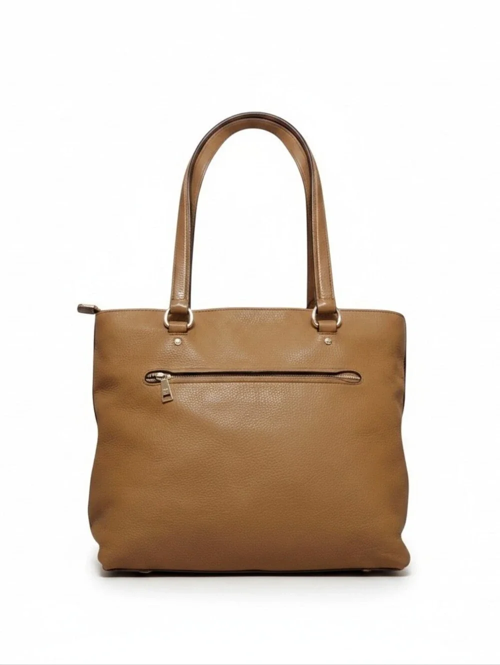 Coach Leather Bay Zip Shoulder Tote Bag W/ Gold Tone HW